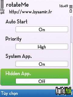Phần mềm xoay màn hình cho S60 cực cool